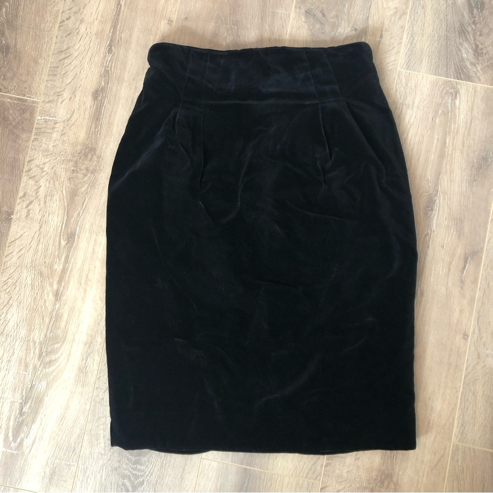 Laura Ashley black velvet skirt
